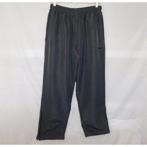 Reebok Mens M Gray Mesh Lined Track Pant windbreaker Ankle Zipper